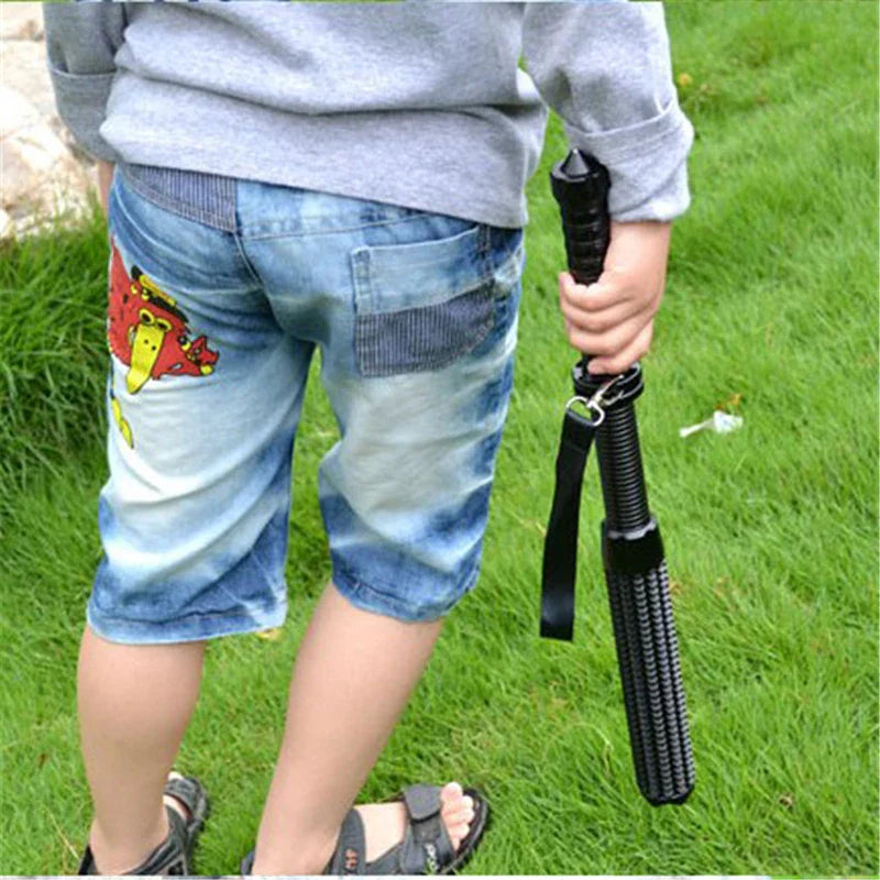 Tactical Rechargeable Flashlight Telescopic Self Defense Stick