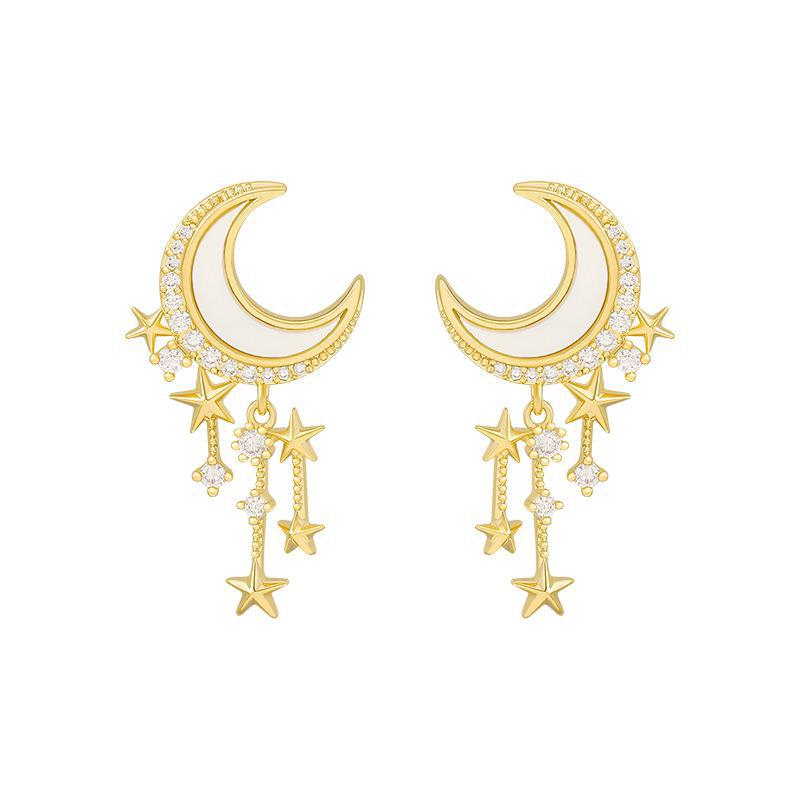 Korean Style Moon Star Earrings