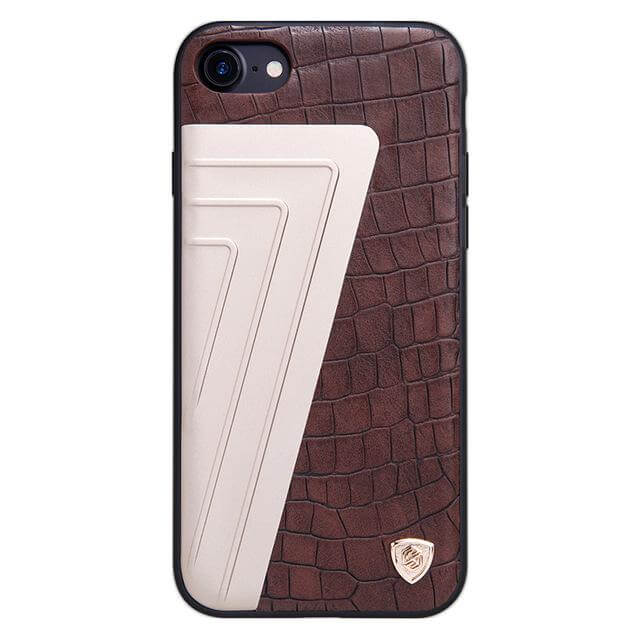 Leather+Aluminum+Soft Hybrid Back Cover Iphone Cases