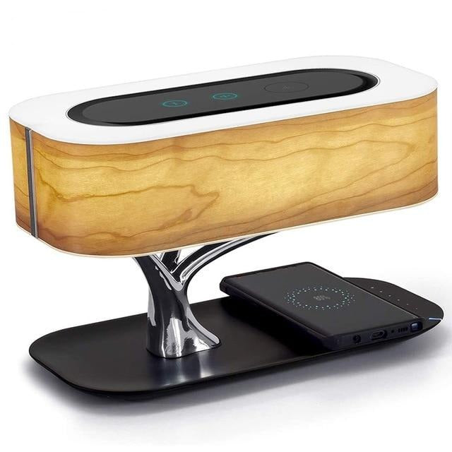 Japanese Style Dimmable Bluetooth Speaker Wireless Charger Desk Lamp