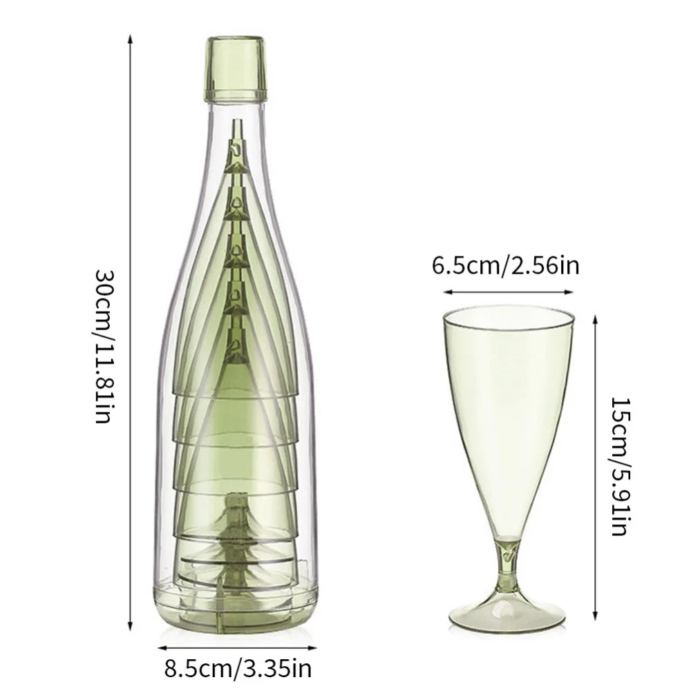 Portable Travel Wine Glass Bottle Set