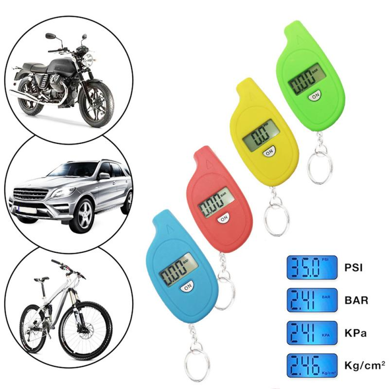 Portable Digital Car Tire Pressure Tester Keychain