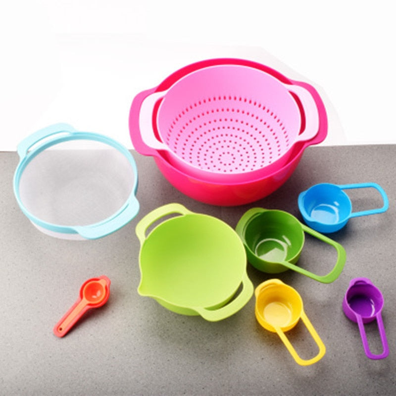 Rainbow Multifunctional Stackable Kitchen Bowl Set