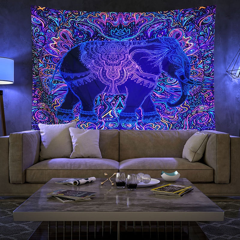 Colorful Glowing Luminous Tapestry