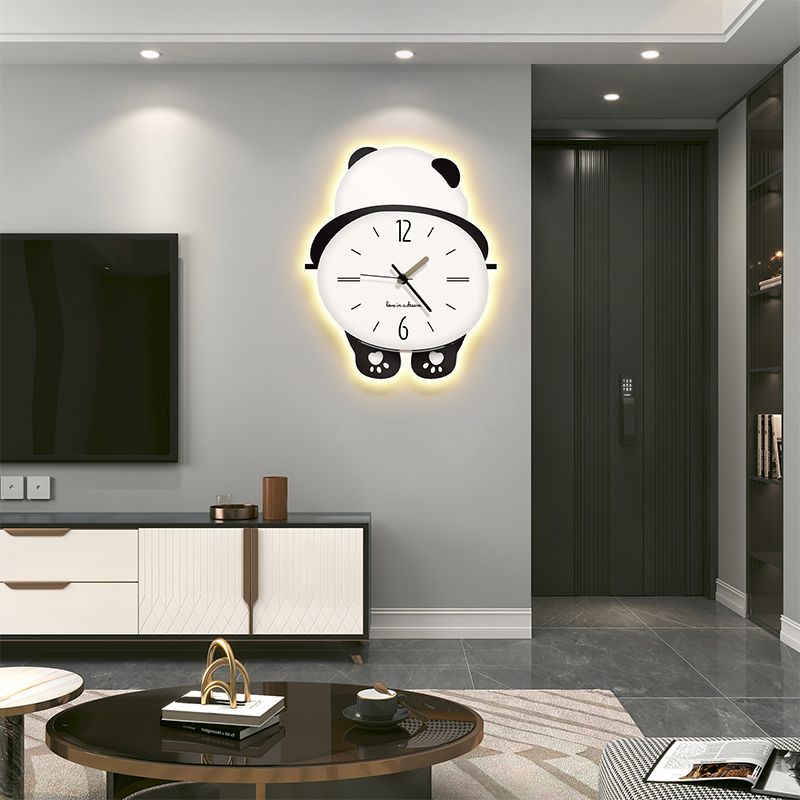 Shy Panda Creative Wall-Hanging Clock