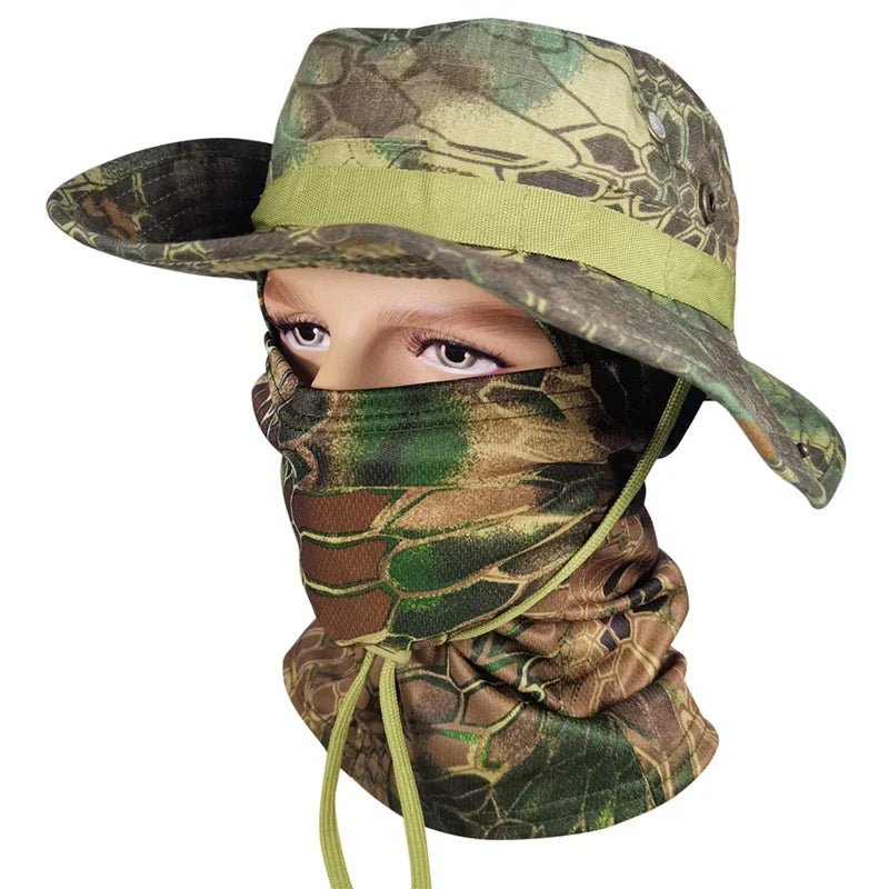 Tactical Camouflage Full Face Cover Hat