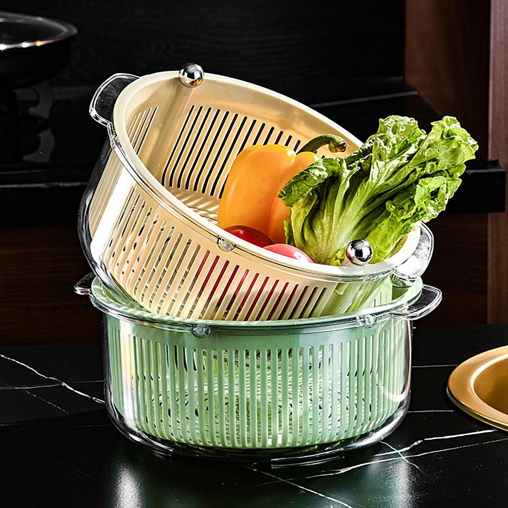 Manual Spin Vegetable Drainer Basket