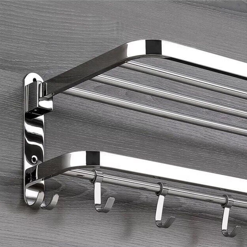 Compact Movable Stainless Foldable Bathroom Rack