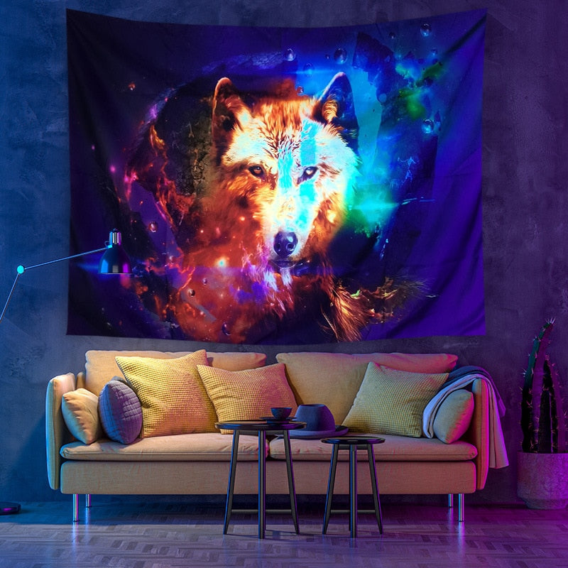 Colorful Glowing Luminous Tapestry