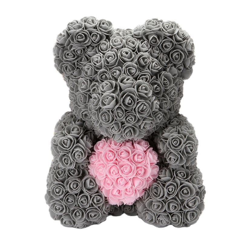 Artificial Rose Flowers Teddy Bear