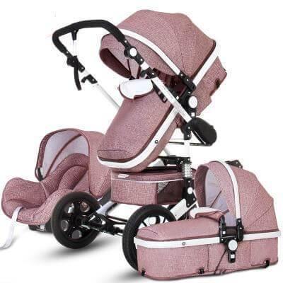 European 3 in 1 Baby Strollers with baby basket and carriage