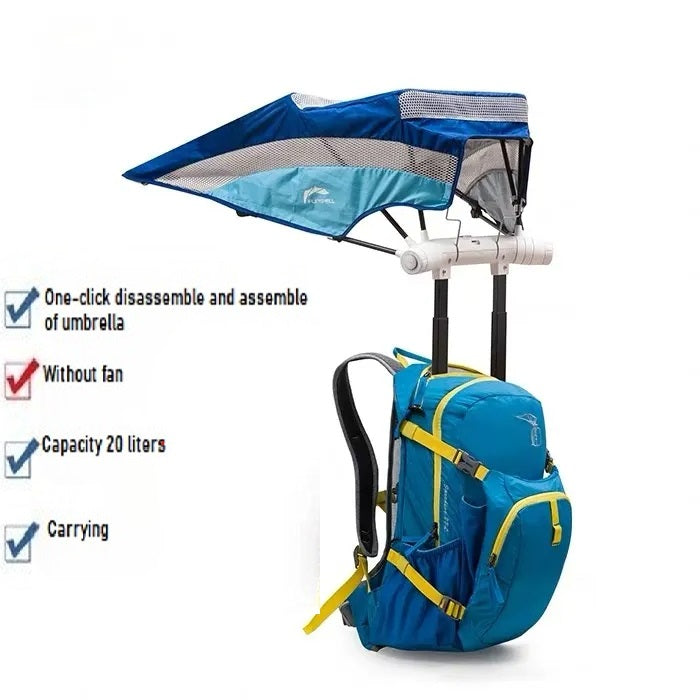 2in1 Built-in Sun Umbrella Backpack