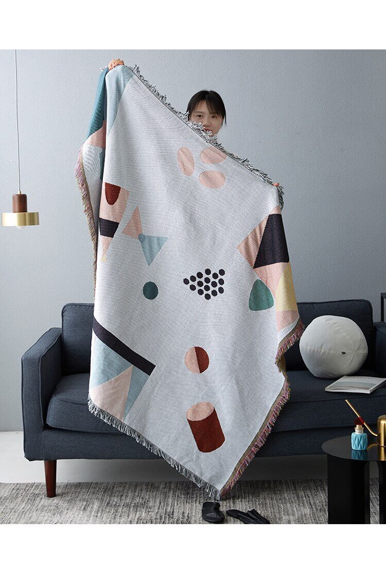 Nordic Geometric Throw Blankets