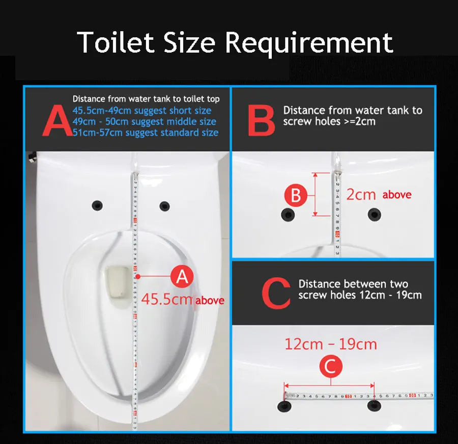 Heated Smart U-Shape Electric Bidet Cover Toilet Seat