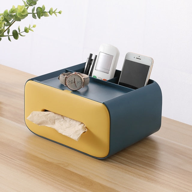 Nordic Minimal Tissue Box Desk Organizer