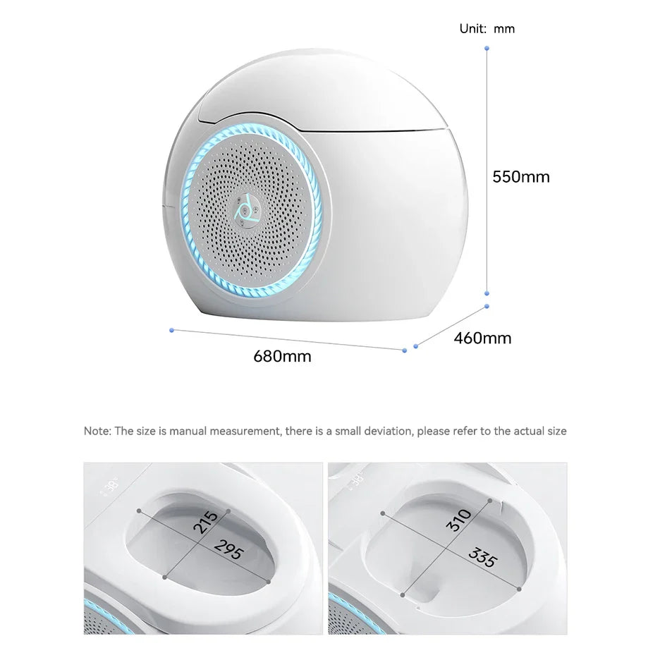 Automatic Radar Sensor Built-in Speaker Smart Egg-Shaped Toilet