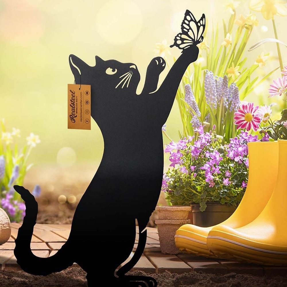 Mystical Black Cat Creative Garden Figure