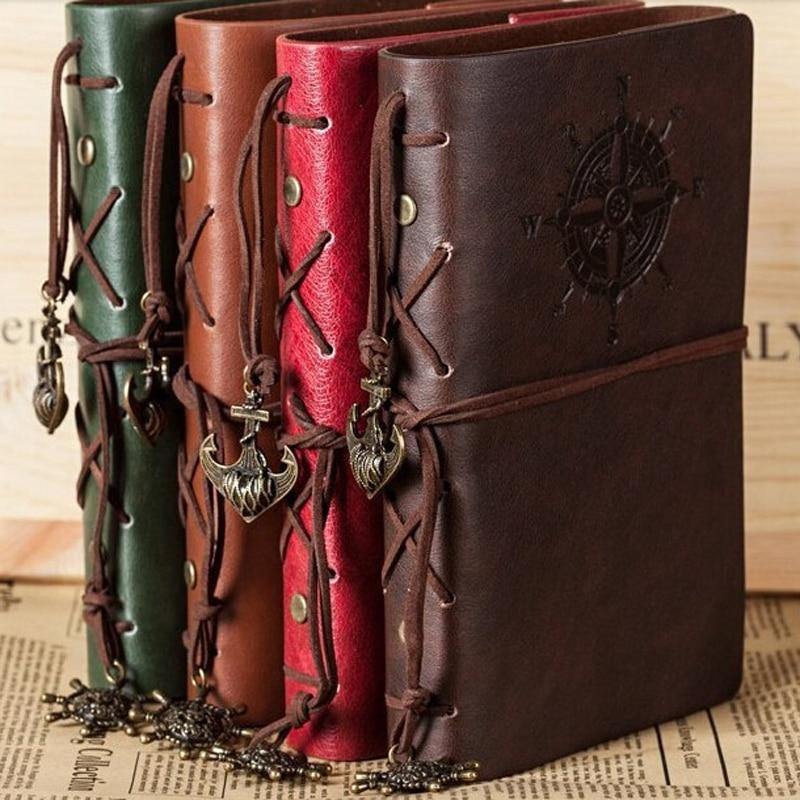 Retro PU Leather Pirate Spiral Notebook