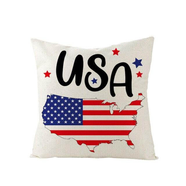 USA Independence Day Cushion Cover