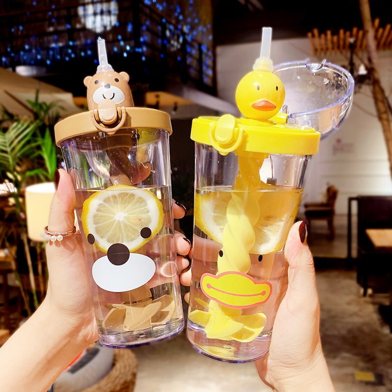 Mini Animals Cartoon Mixing Water Cup