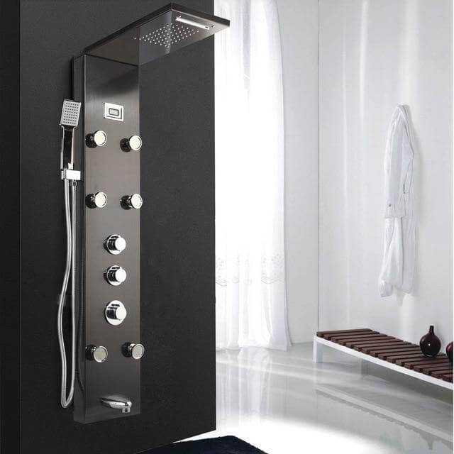 Elegant Digital Massage System Digital Led Panel Shower Sets