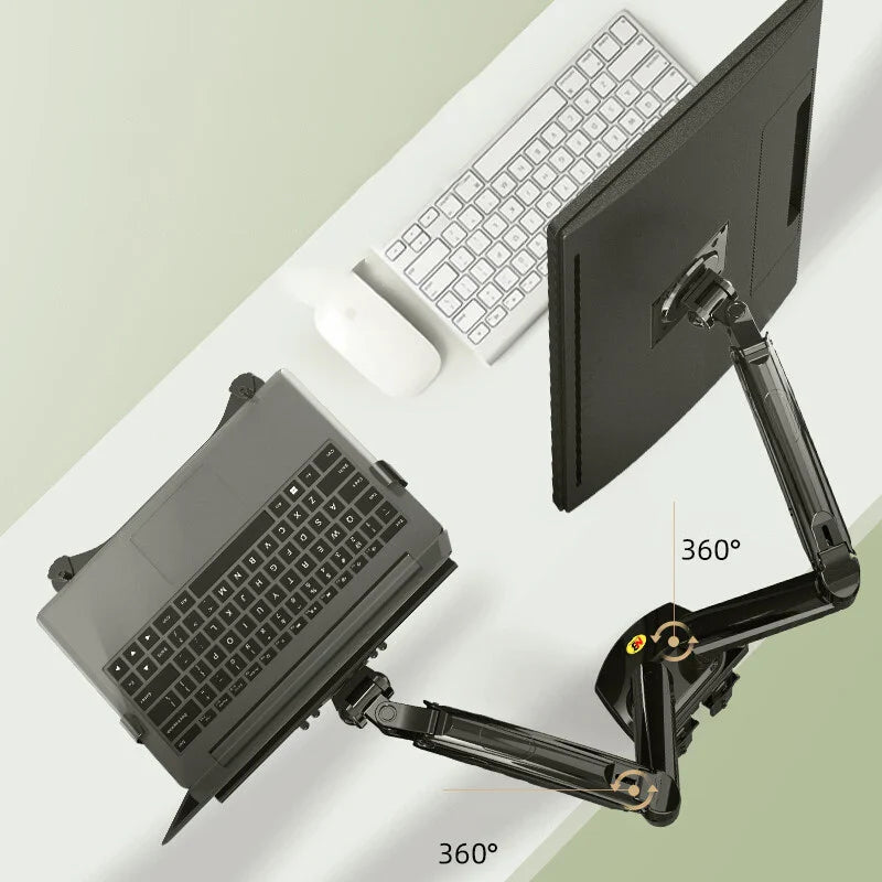 Dual Arm Adjustable Laptop Monitor Riser Mount