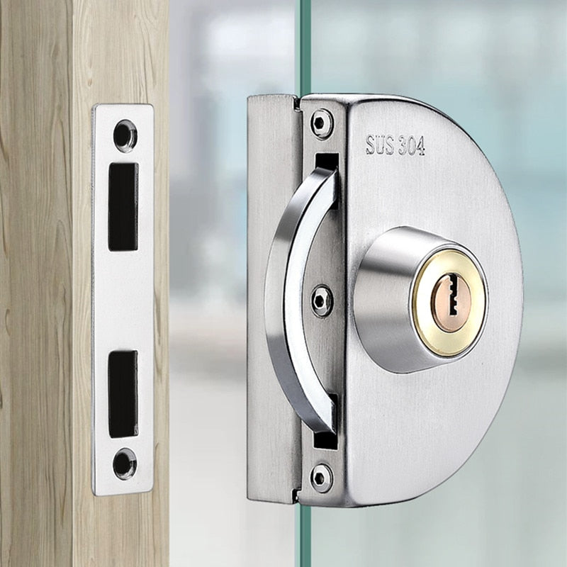 Sliding Door Stainless Steel Safety Glass Door Lock