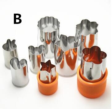 8pcs/Set Stainless Steel Puzzle Fruit Vegetable Cutter