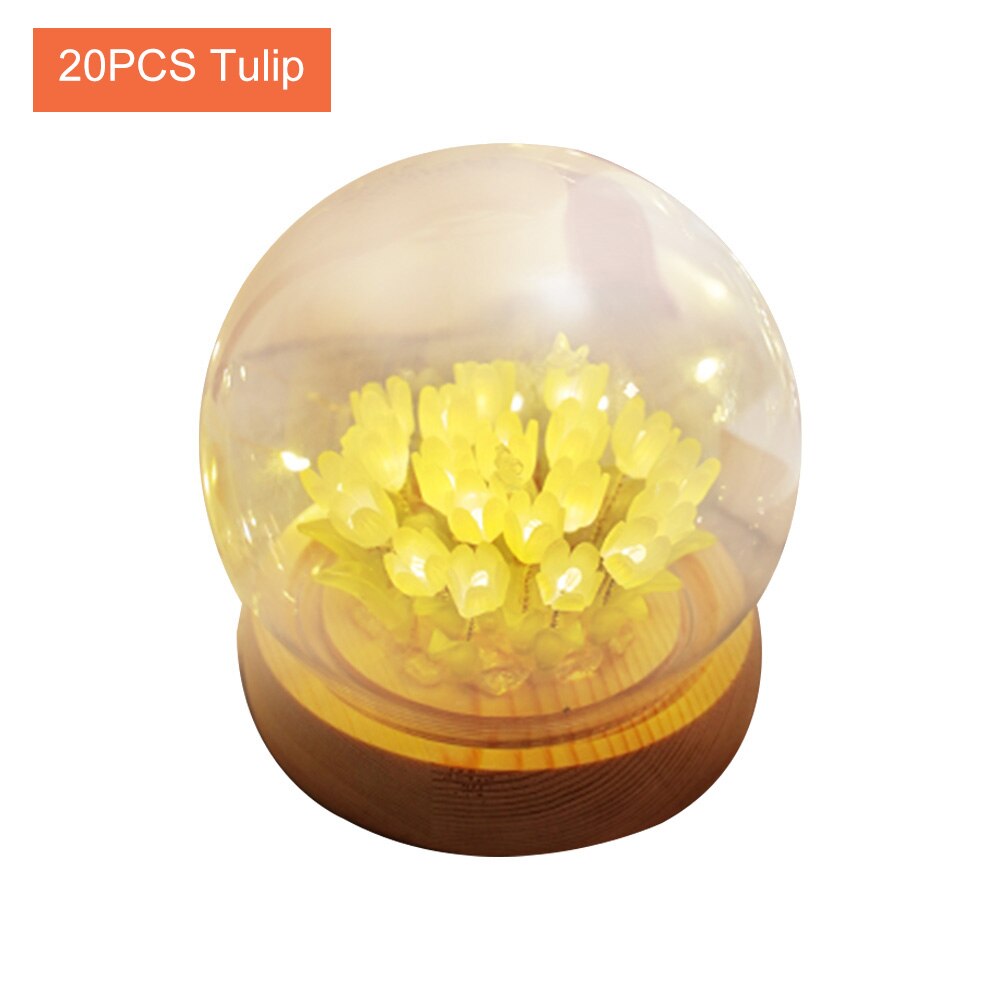 Shiny Tulip Handmade Night Lamp