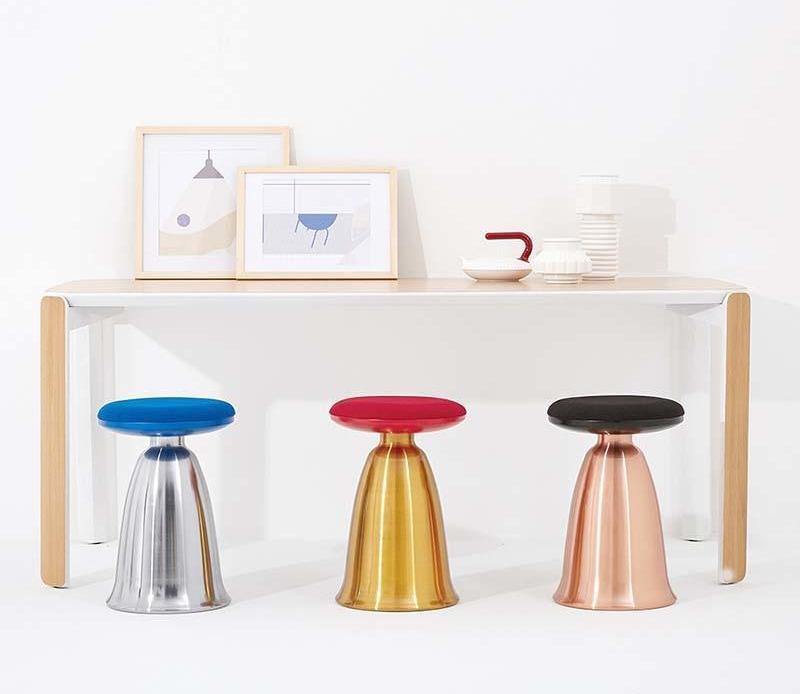 Nordic Modern Soft Metal Stool