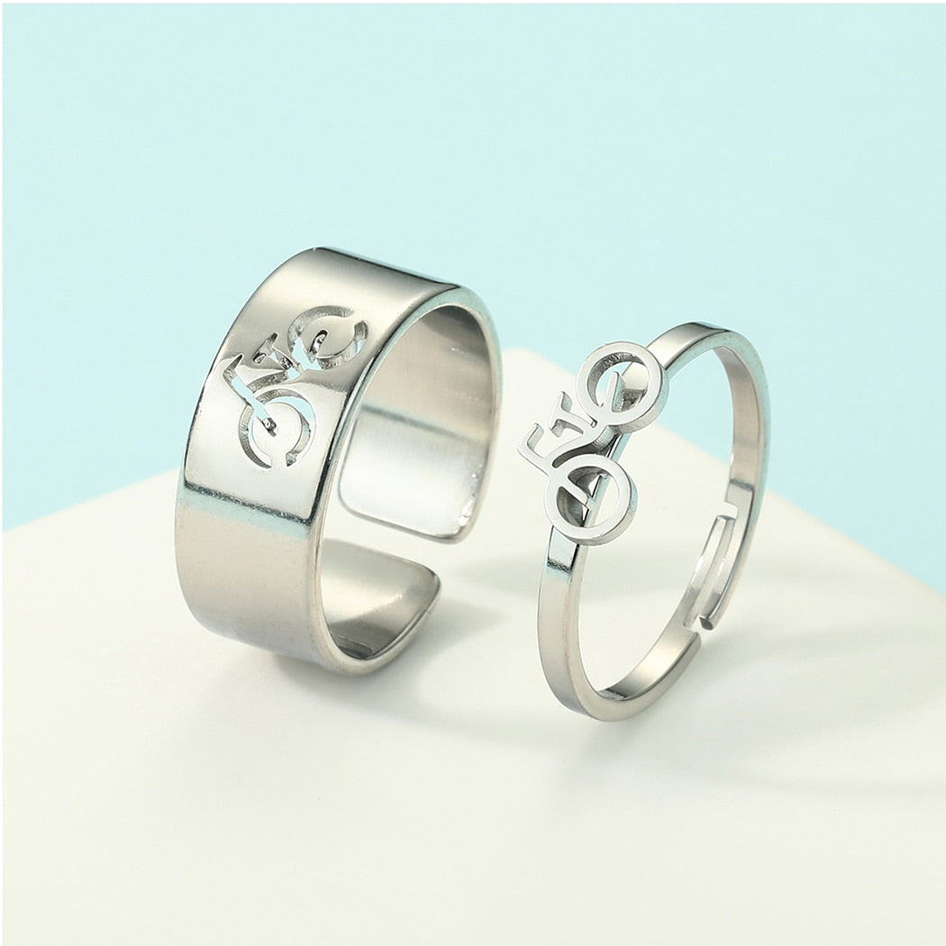 2pcs Together Forever Couple Rings