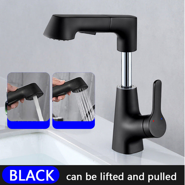 Modern Bathroom Telescopic Basin Waterfall Faucet