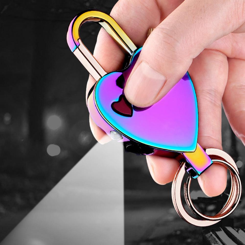 Stylish Heart Permanent Keychain Match Lighter