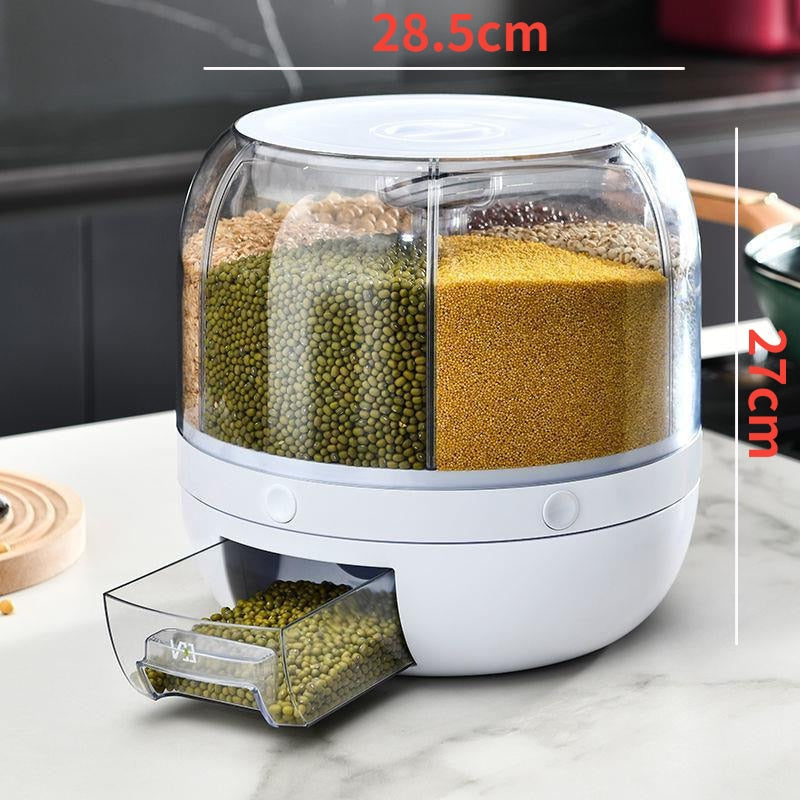 Rotating Grain Organizing Food Dispenser