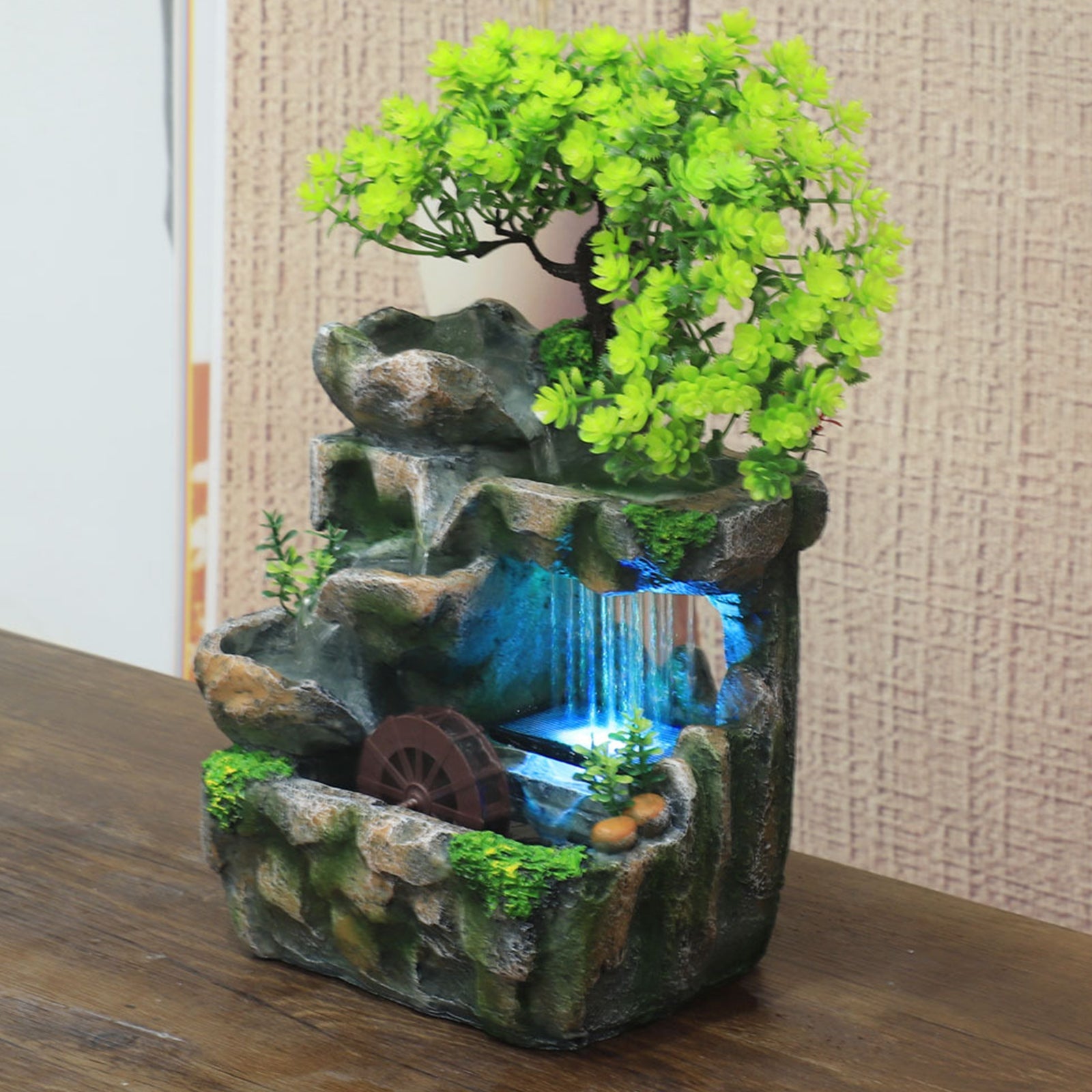 Natural Mini Tree Waterfall Desk Fountain