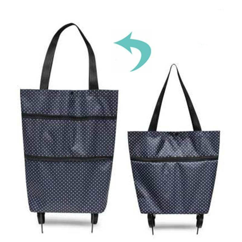 Folding Shopping Bag On Wheels