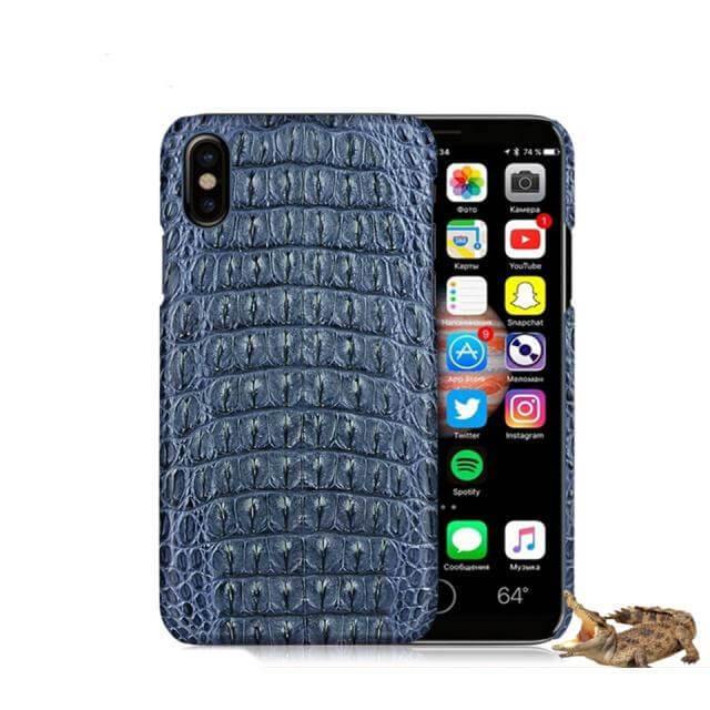 Super Luxury Genuine Crocodile Skin Leather Case For iPhone X