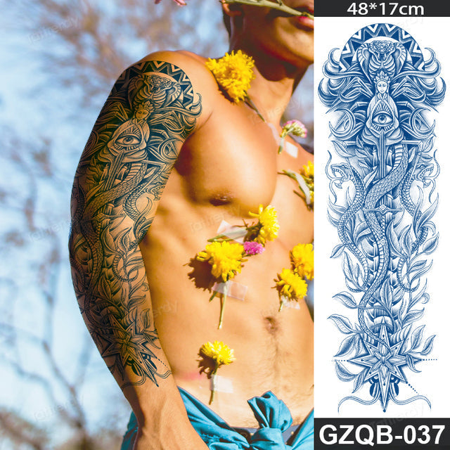 Long Lasting Full Arm Sleeve Tattoo Sticker