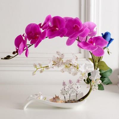 Artificial Butterfly Orchid Flowers Set