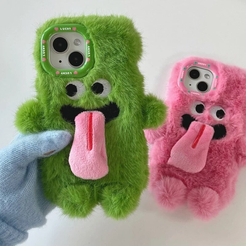 Playful Pair Plush Monster iPhone Case