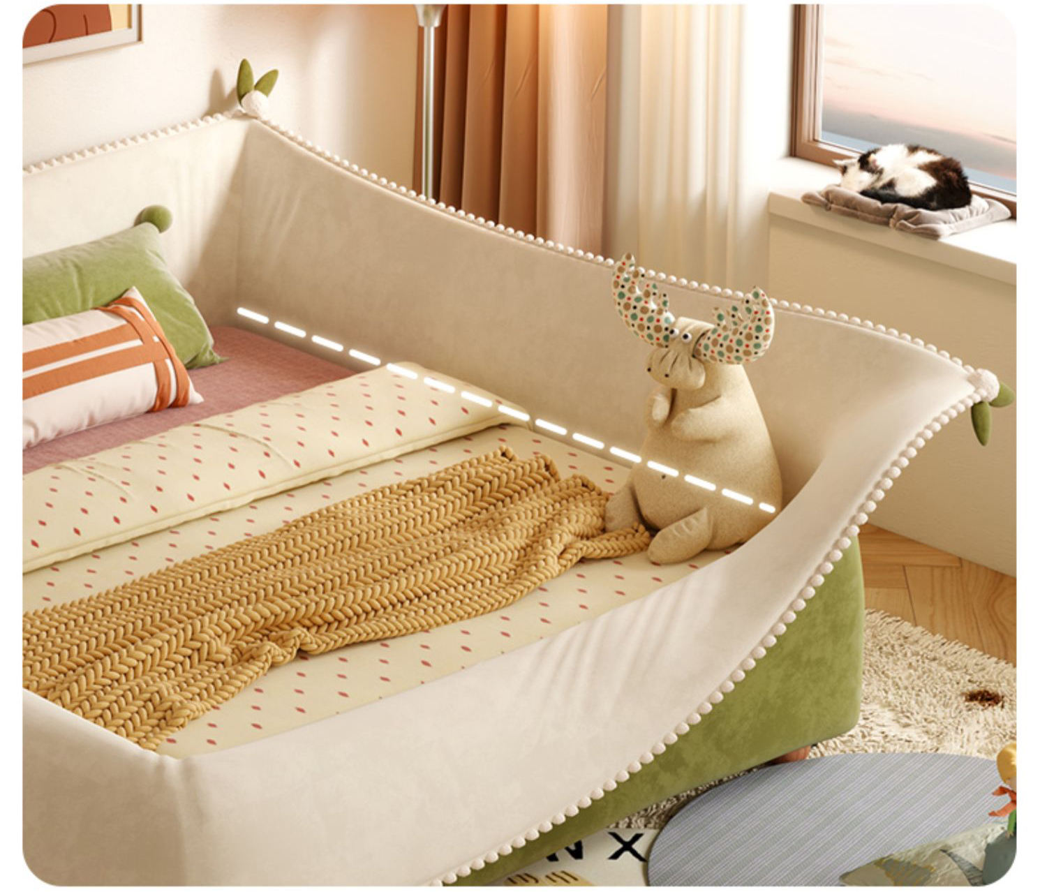 Unlimited Fun Modern Pocket Guardrail Children Bedroom Bed