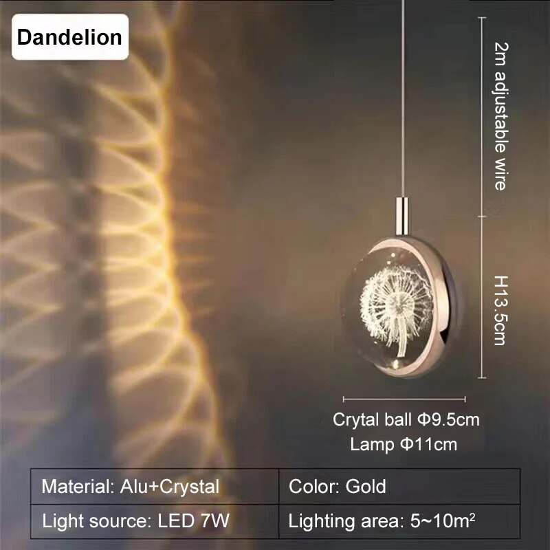 Romantic Crystal Rotating Mood LED Lights