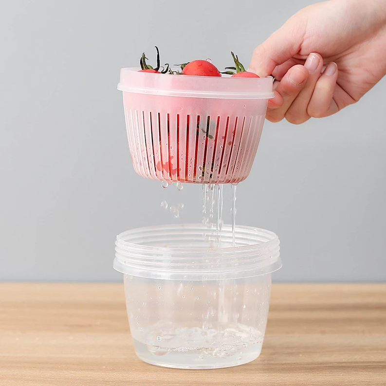 Vegetable Fresh-Keeping Drainer Mini Container