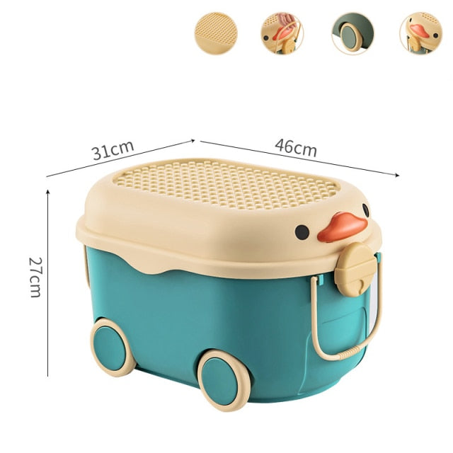 Kids Toy Cartoon Movable Storage Box