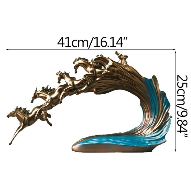 Nordic Luxury Galloping Horse Home Decoration