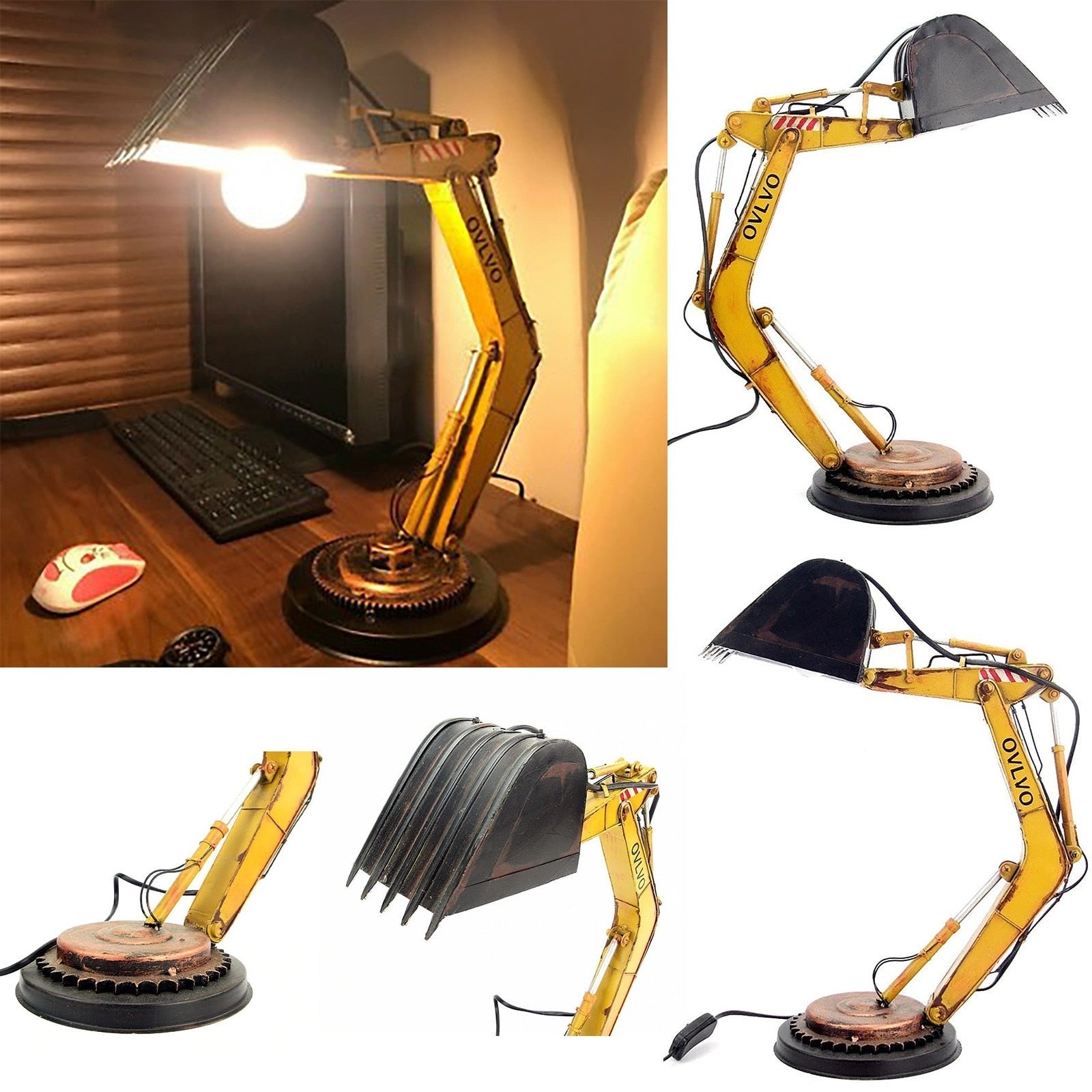 Unique Excavator Table Lamp