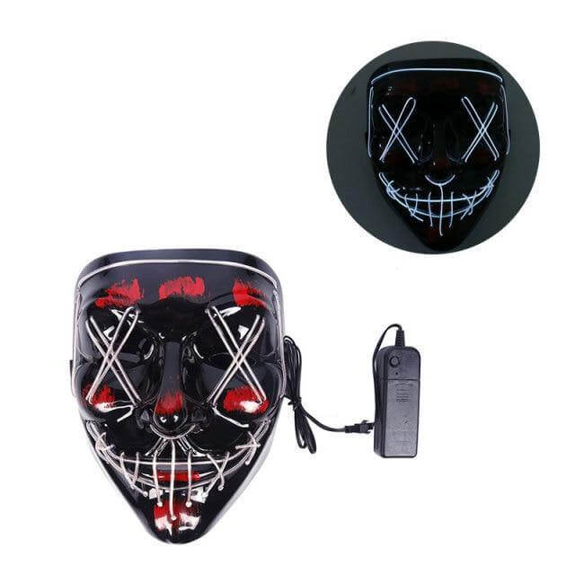 Neon Horror LED Party Halloween Mask