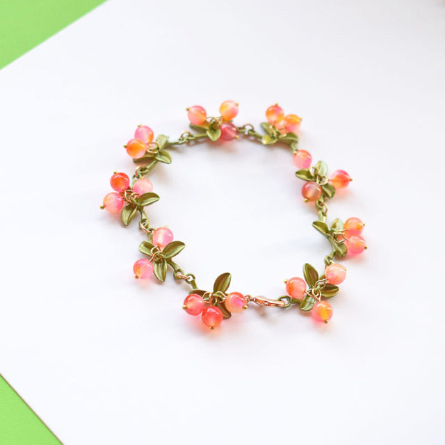 Retro Orchid Flower Bracelet