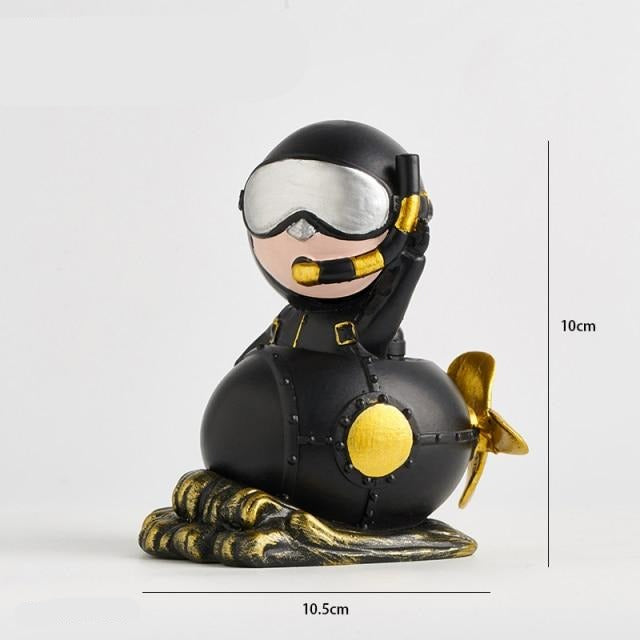 Handmade Creative Cute Diver Figurines