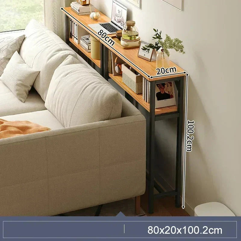 Sofa Gap Table Narrow Modern Space-Saving Table